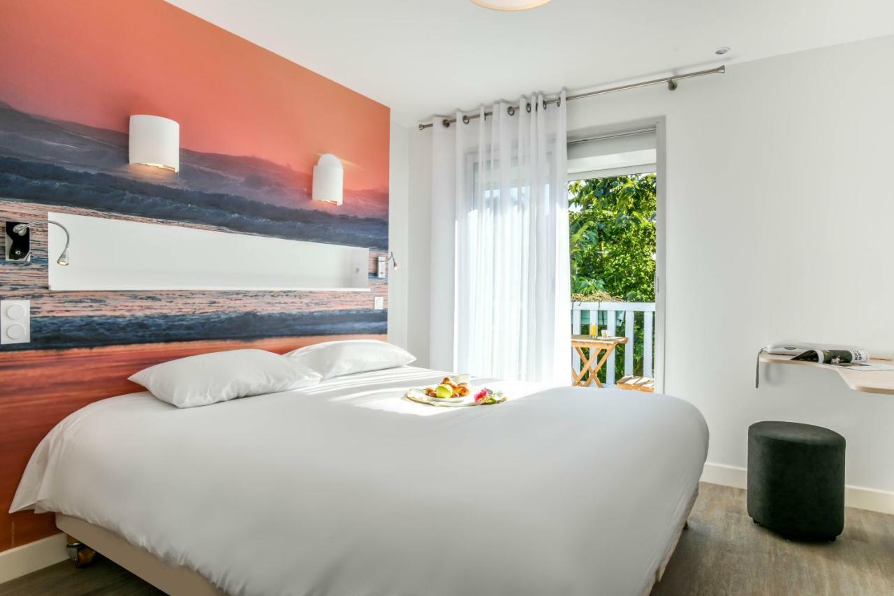 Les Vagues Hotel Restaurant Бискаросс-Плаж Экстерьер фото